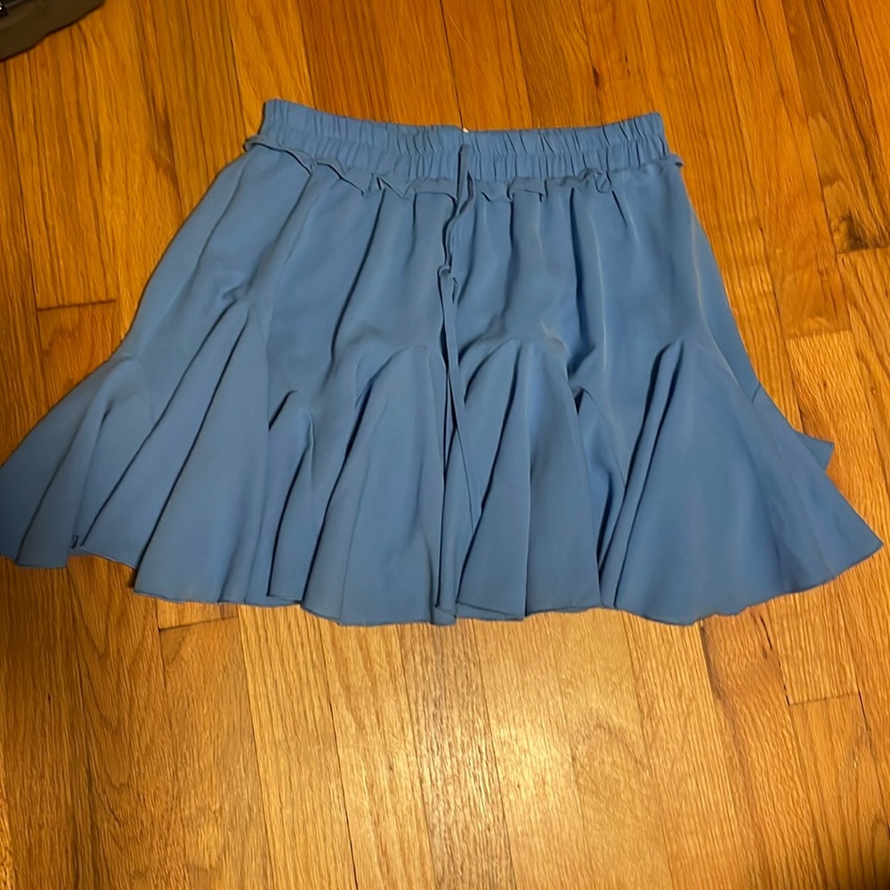 Blue skort with tie
